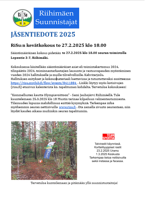 RiSu Jäsentiedote 2025
